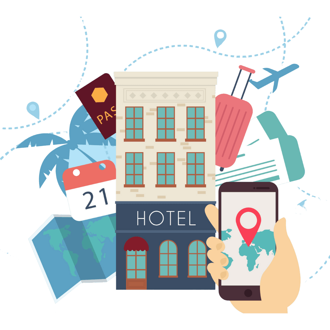 Hotel booking with travel planning elements